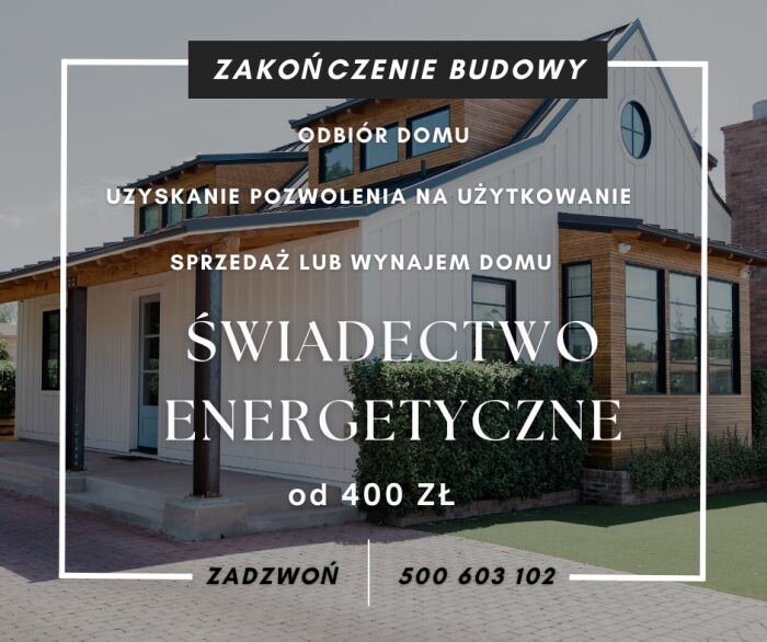 Świadectwo energetyczne dla DOMU